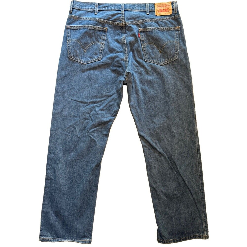 Levis 505 Jeans Mens 42x32 Actual 41x31 Blue 100% Cotton Regular Y2K Blank Tab - Picture 10 of 10